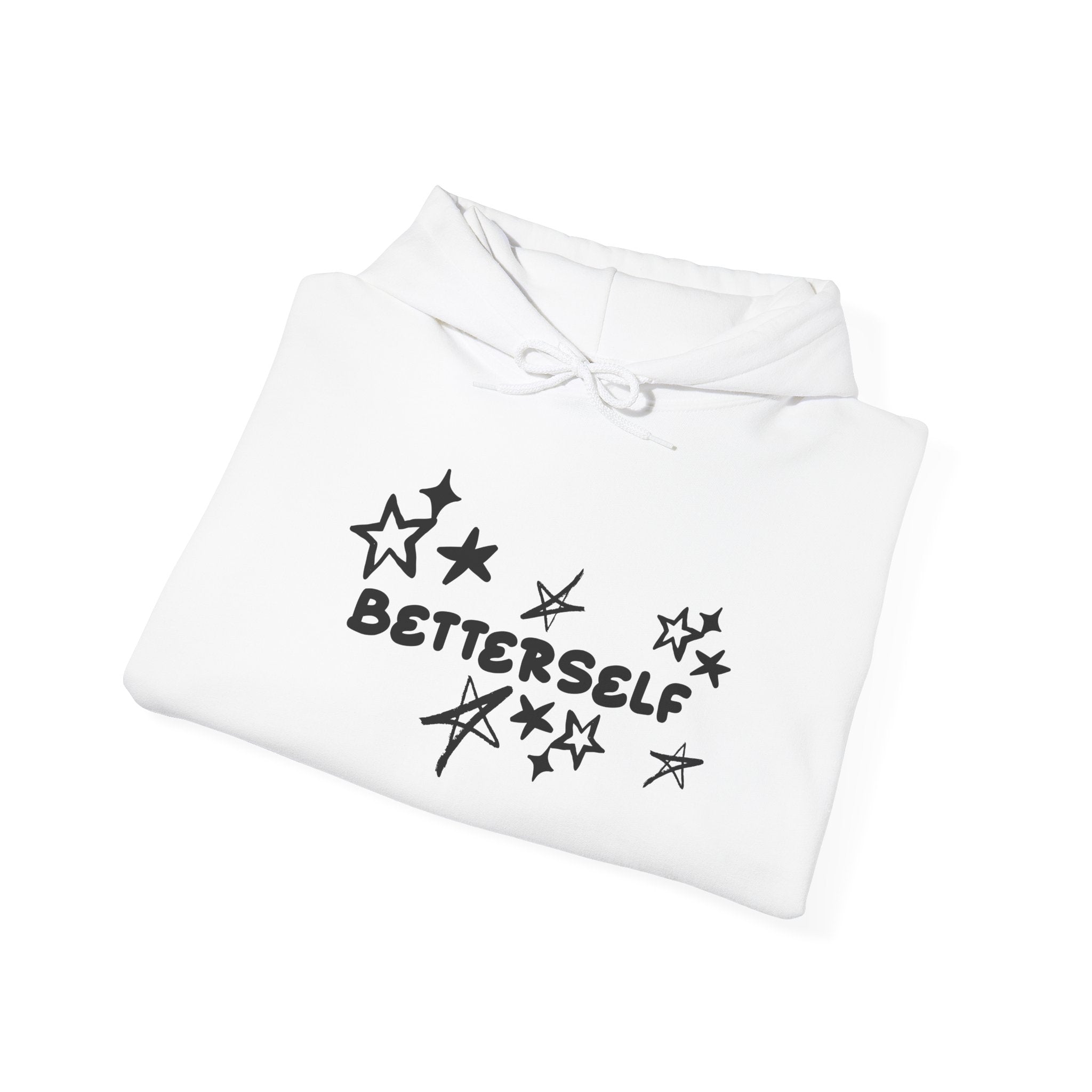 betterself star logo "I'm weird" monkey graphic hoodie