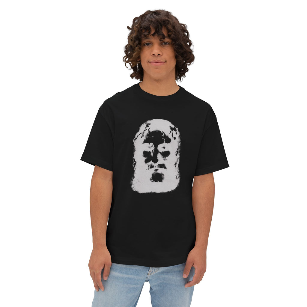Jesus Face Graphic Oversized Tee