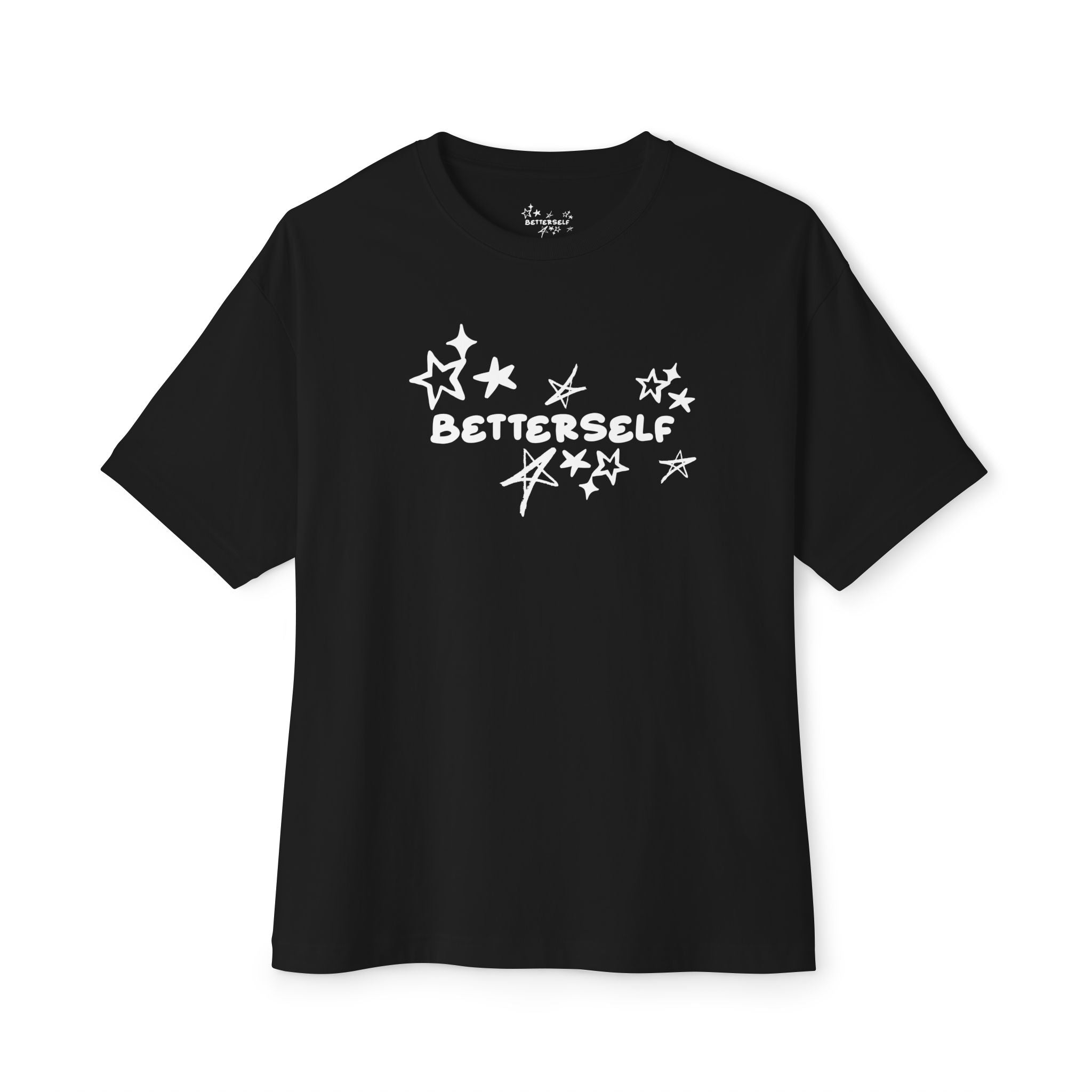 betterself star logo "I'm weird" monkey graphic oversized tee