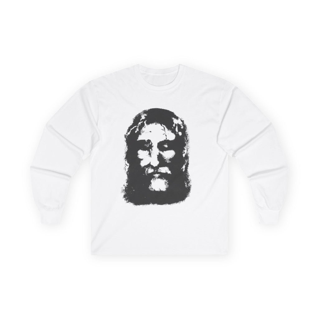 Jesus Face Graphic Long-Sleeve Tee