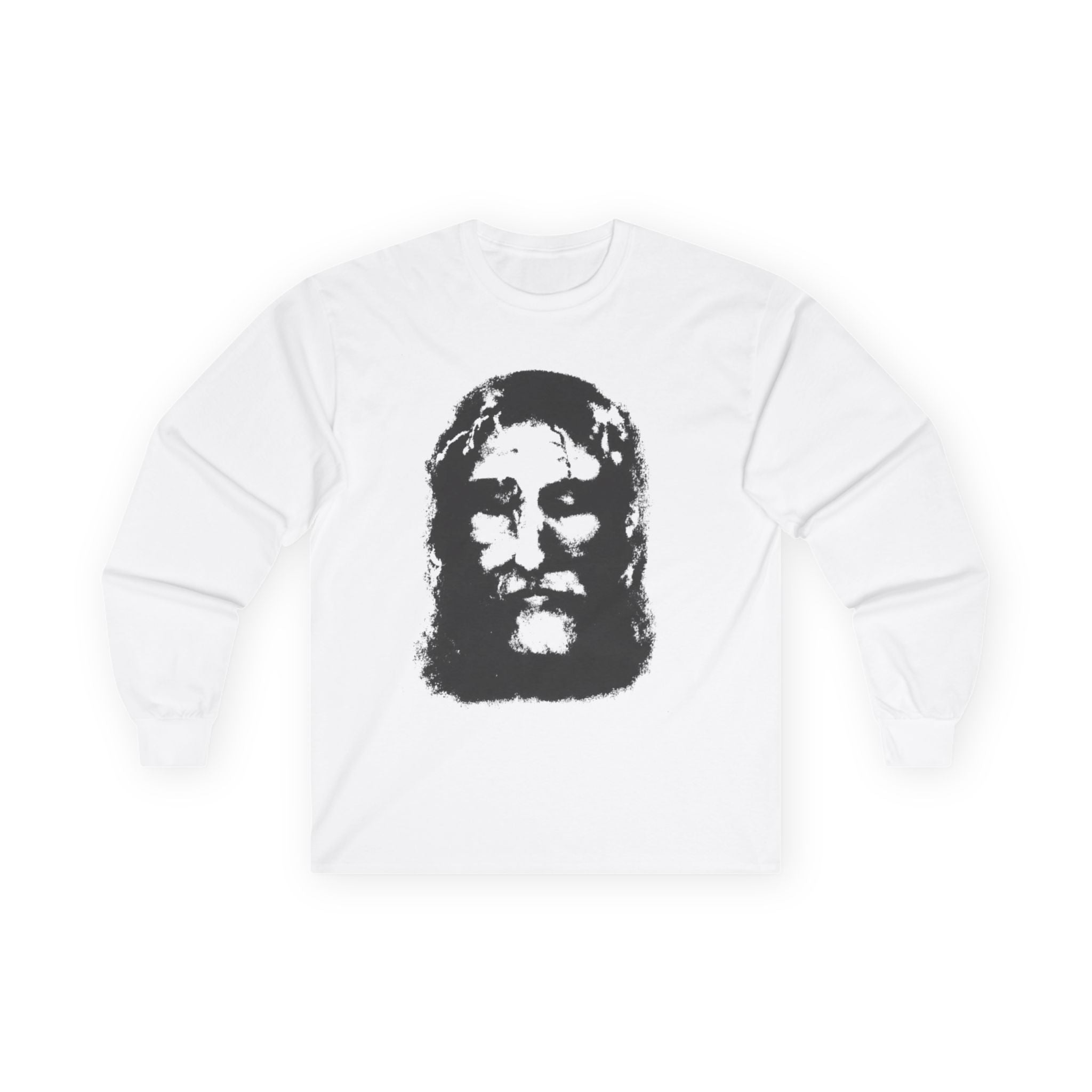 Jesus Face Graphic Long-Sleeve Tee